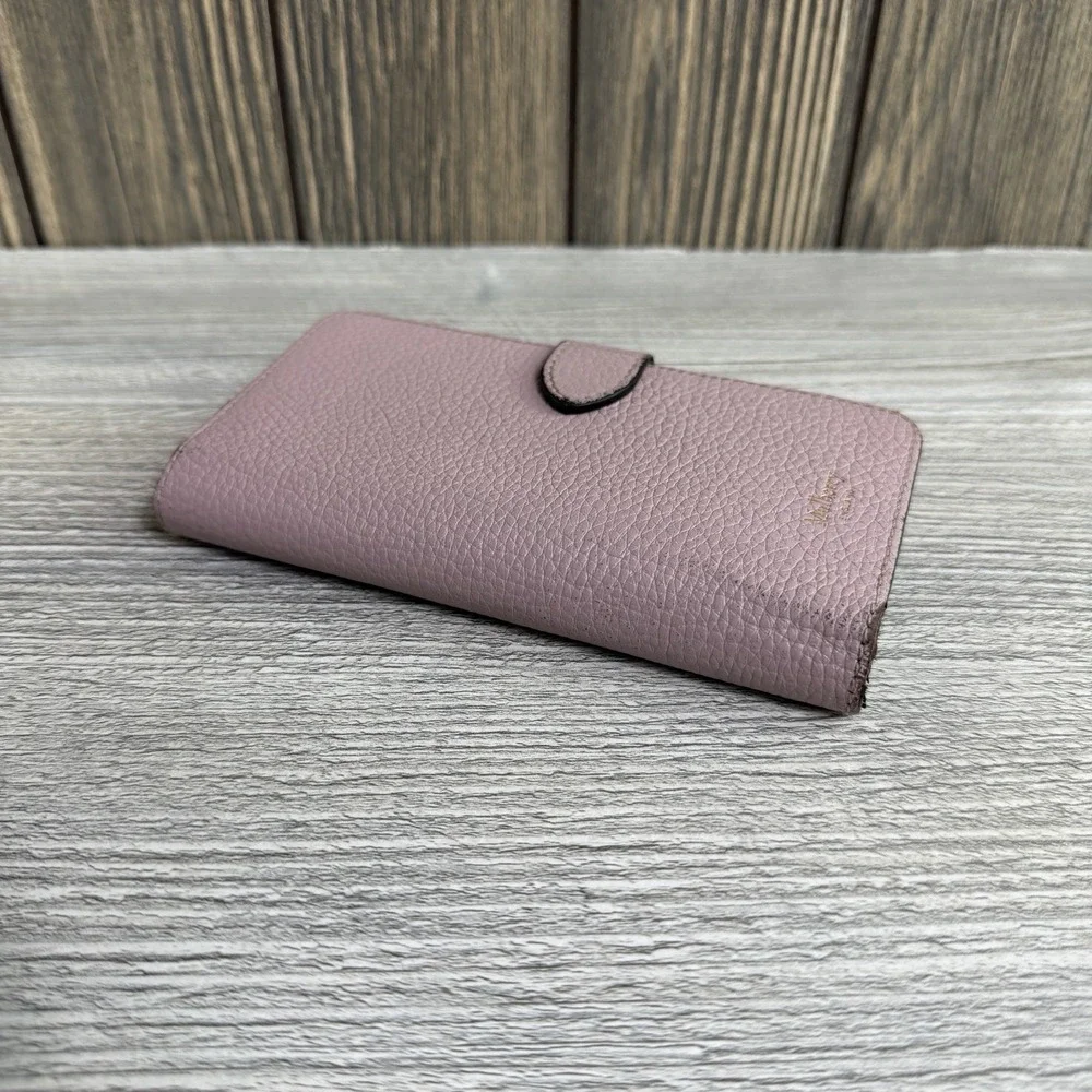 Mulberry iPhone 6 6s 7 Leather Wallet Folio Case Pink Burgundy Card Holder